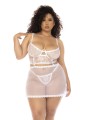 Ensemble sexy 2 en 1, grande taille, soutien-gorge et string et nuisette.