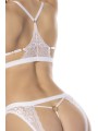 Ensemble lingerie de Mapalé avec soutien-gorge et string en dentelle florale blanche