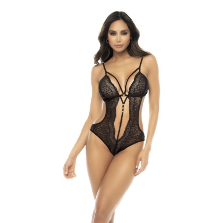 body noire en dentelle sexy de la collection Mapalé Lingerie pas cher.