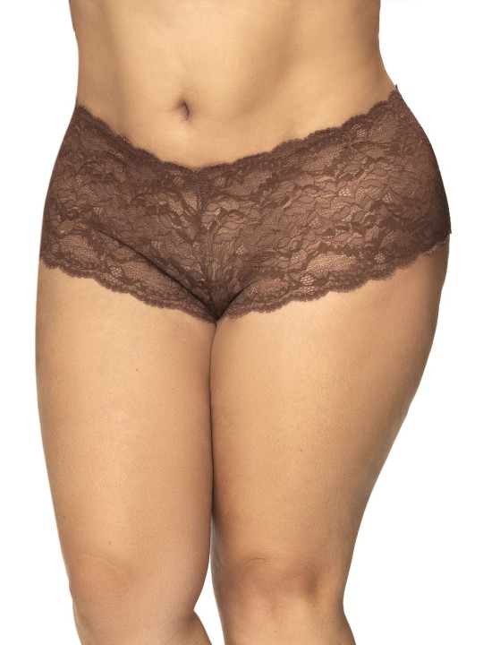 Shorty sexy couleur cacao grande taille pas cher de mapalé lingerie