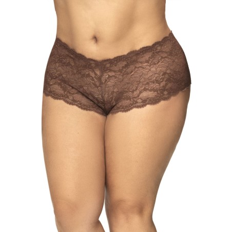 Shorty sexy couleur cacao grande taille pas cher de mapalé lingerie