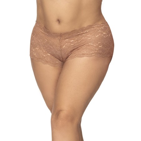 Shorty sexy couleur taupe grande taille pas cher de mapalé lingerie