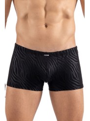 Boxer nuance de noir brillant aux reflets zébré de la collection sous-vêtement homme