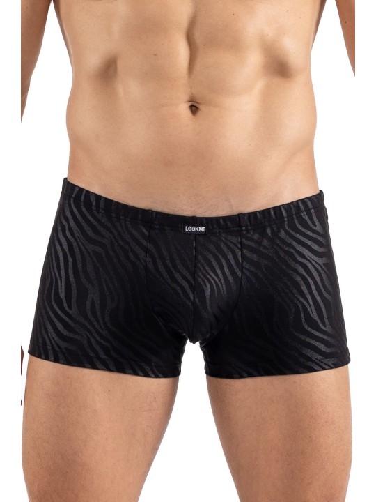 Boxer nuance de noir brillant aux reflets zébré de la collection sous-vêtement homme