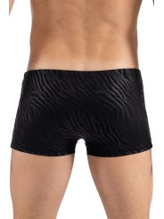 Boxer nuance de noir brillant aux reflets zébré de la collection sous-vêtement homme