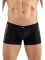 Boxer noir opaque avec resille brodée sue les côtés , lingerie sexy homme