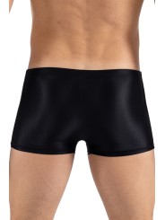 Boxer noir opaque avec resille brodée sue les côtés , lingerie sexy homme