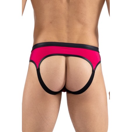 Jock sexy et confortable pour homme sexy. Jock magenta avec ceinture noire