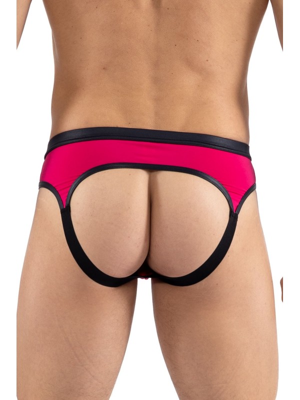 Jock sexy et confortable pour homme sexy. Jock magenta avec ceinture noire