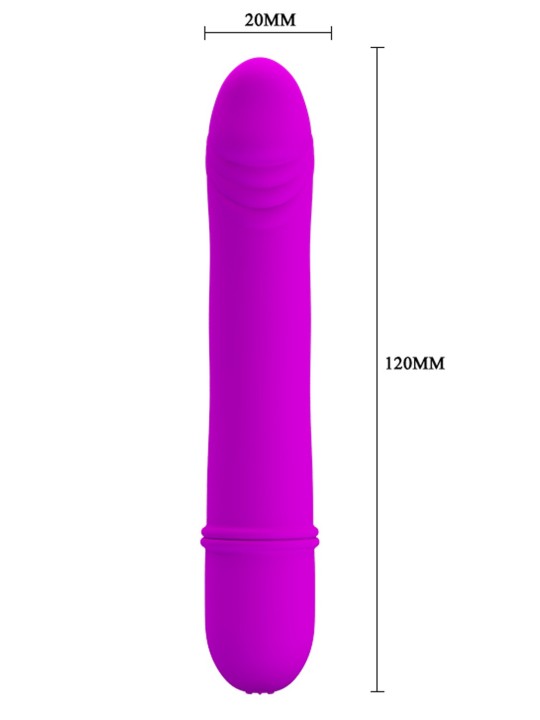 Mini Vibromasseur Fuchsia 12 cm avec 10 modes de vibrations pas cher.