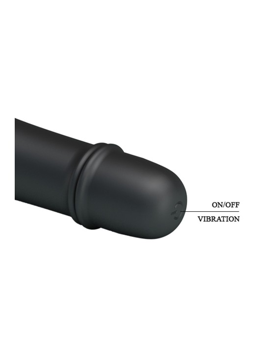 Mini Vibromasseur noir 12 cm avec 10 modes de vibrations pas cher.