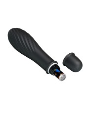 Mini Vibromasseur noir 12 cm avec 10 modes de vibrations pas cher.