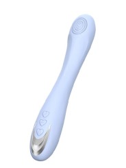 Vibromasseur turquoise en silicone, doté de 10 modes de vibration pas cher