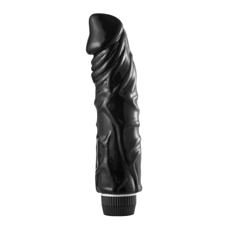 Vibromasseur réalise noir de 22 cm veiné de Plaisir Emoi pas cher