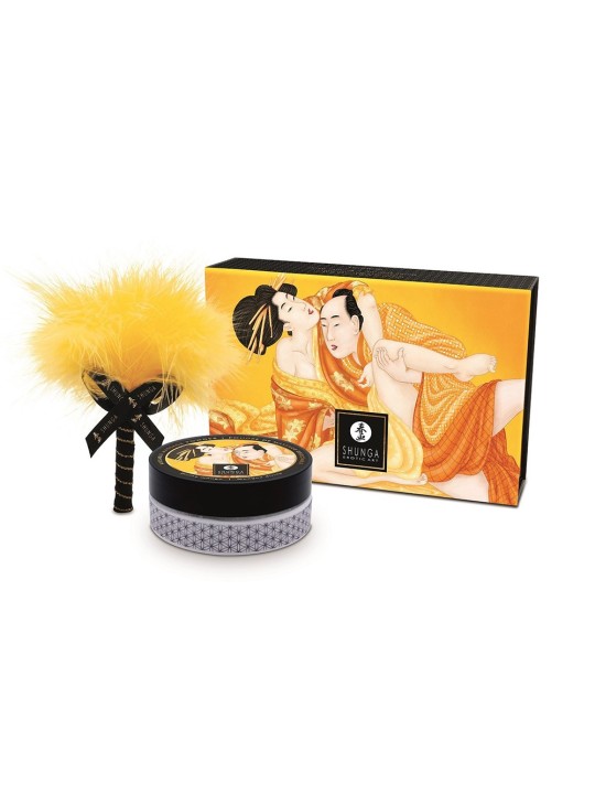 Mini Coffret poudre corporelle mangue et plumeau assorti - CC1035