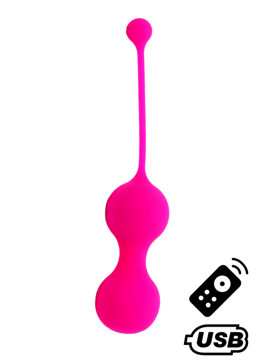 MINA, Boules de Geisha Rose en silicone de la marque sex toys Cœur Ardent