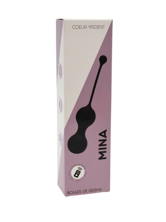 MINA, Boules de Geisha Noire en silicone de la marque sex toys Cœur Ardent