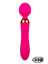 SHAKE Rose, Vibromasseur Wand  avec 2 puissants moteurs indépendants