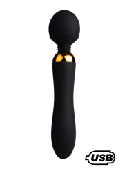 SHAKE Noir, Vibromasseur Wand  avec 2 puissants moteurs indépendants