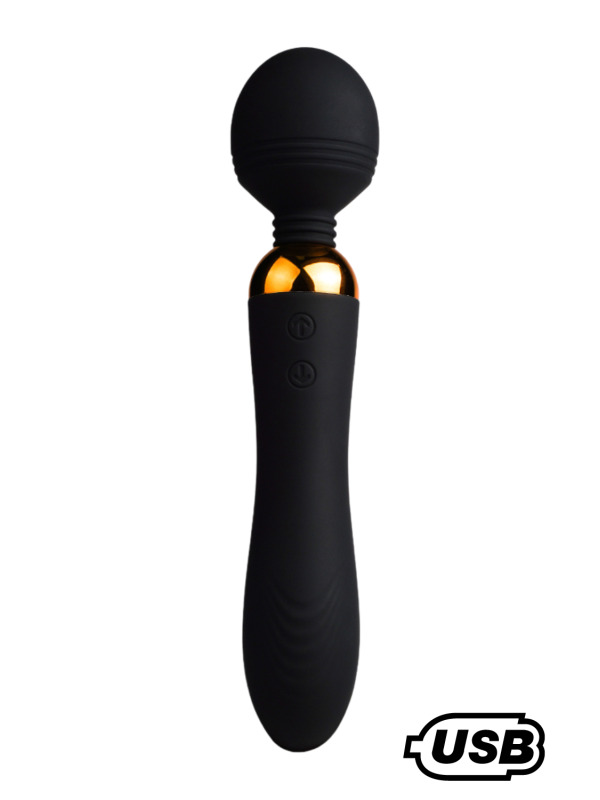 SHAKE Noir, Vibromasseur Wand  avec 2 puissants moteurs indépendants