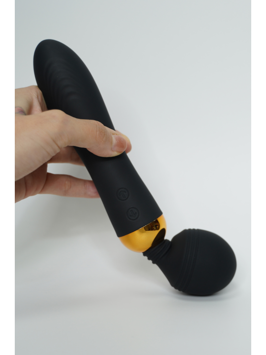 SHAKE Noir, Vibromasseur Wand  avec 2 puissants moteurs indépendants