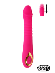 Vibromasseur avec va et vient, TWIST Rose de Cœur Ardent pas cher