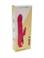 Vibromasseur Rabbit avec va et vient, TWIST 2 rose de Cœur Ardent pas cher