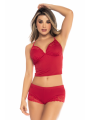 Pyjama 2 pièces rouge top et short à petits prix pour femme