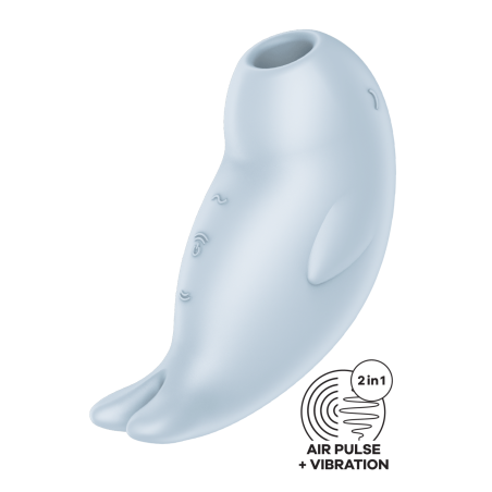 Stimulateur de clitoris vibration et air pulsé USB bleu Seal You pas cher