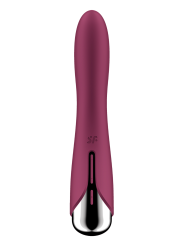 Vibromasseur USB tête rotative point G rouge Spinning Vibe 1 pas cher.