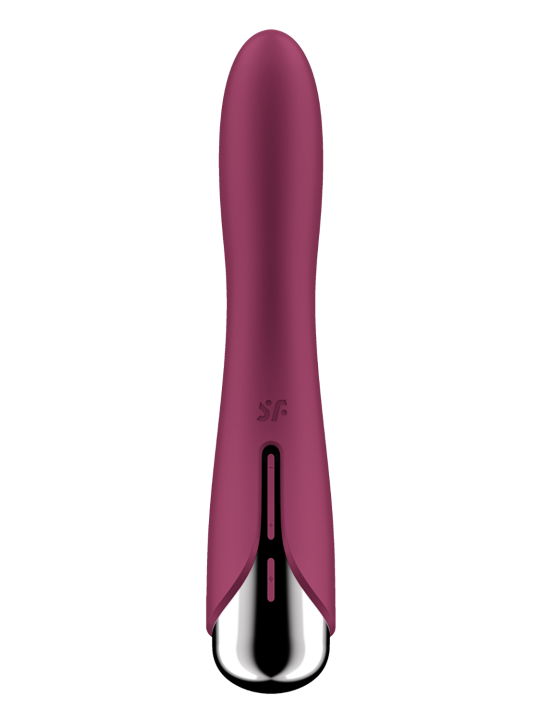 Vibromasseur USB tête rotative point G rouge Spinning Vibe 1 pas cher.