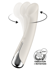 Vibromasseur point G tête rotative blanc USB Spinning g-spot 1 pas cher