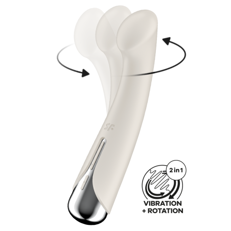 Vibromasseur point G tête rotative blanc USB Spinning g-spot 1 pas cher