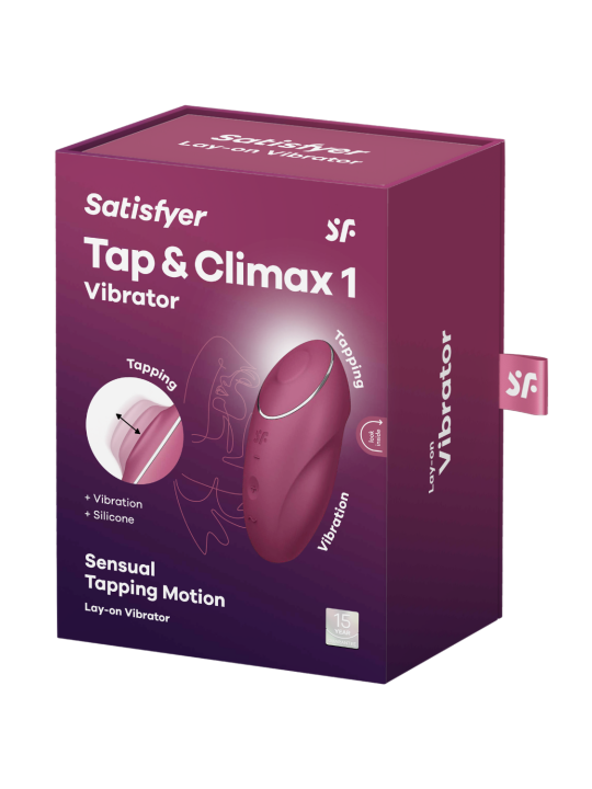 Vibromasseur à poser, stimulateur clitoridien rouge Tap & Climax 1 pas cher