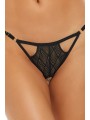 String ouvert fantaisie noir avec chainettes à l'entrejambe - REN1172-BLK