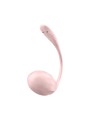 Oeuf vibrant portable télécommandé rose Ribbed Petal - Satisfyer