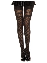 Grossiste en collant noir fantaisie avec fleurs