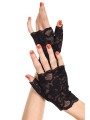 Fournisseur mode : gants noirs doigts ouverts dentelle