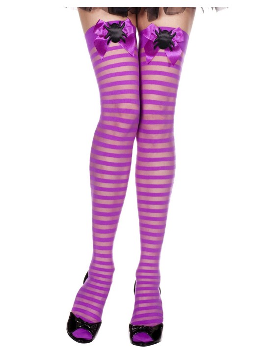 Grossiste lingerie Halloween : bas sexy violet