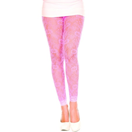 Grossiste fashion Collant legging dentelle rose