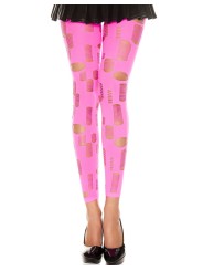 Grossiste dropshipping legging rose fluo ajouré fashion