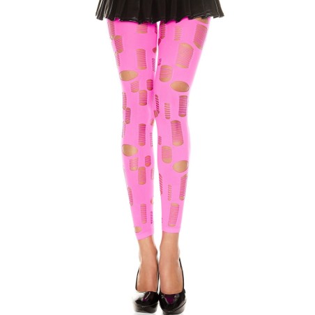 Grossiste dropshipping legging rose fluo ajouré fashion