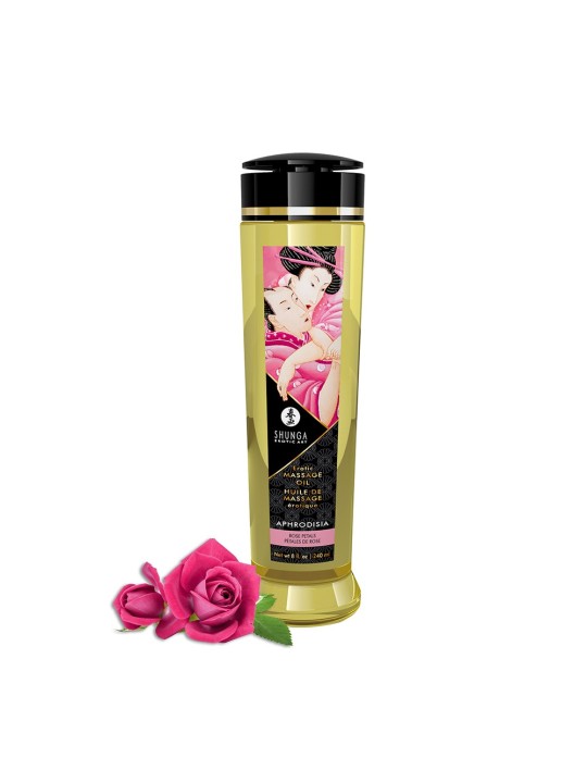 Fournisseur Shunga : huile massage aphrodisiaque fleurs