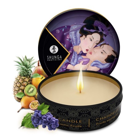 Grossiste Shunga : mini bougie massage fruit exotique