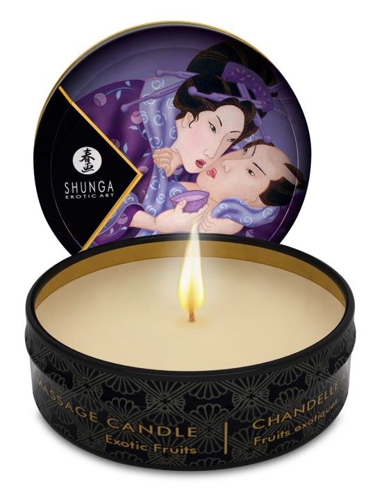 Grossiste Shunga : mini bougie massage fruit exotique