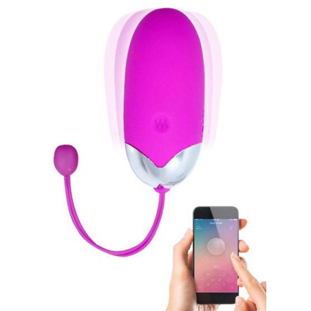 Grossiste sextoys Pretty Love : oeuf vibrant rose USB avec application smartphone