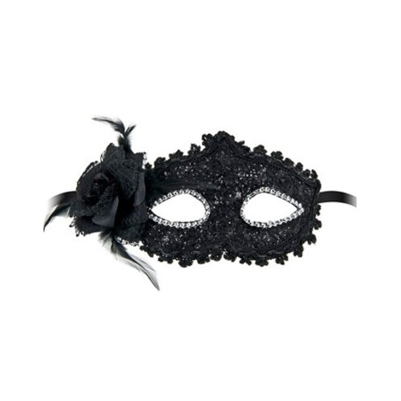 Grossiste dropshipping : masque brillant fleur noire