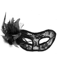 Grossiste dropshipping : masque transparent fleur noire