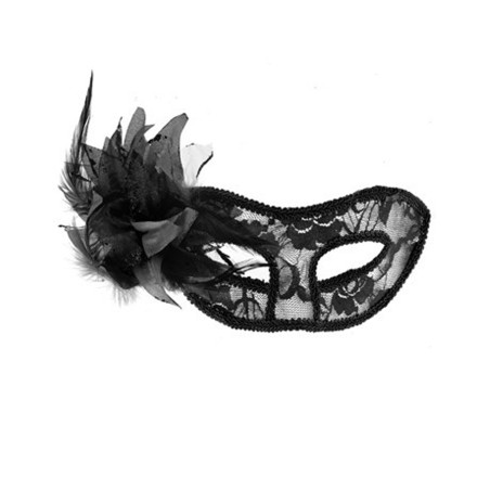 Grossiste dropshipping : masque transparent fleur noire