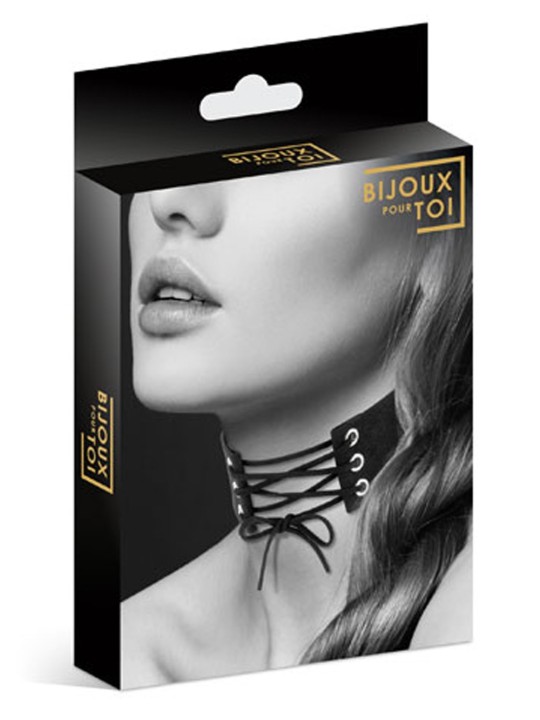 Grossiste Bijoux Pour Toi : collier cuir noir lacet